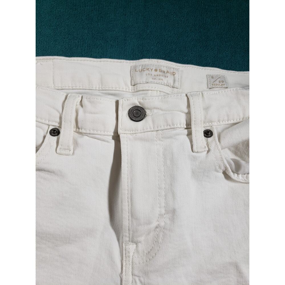 Lucky Brand Jeans Size 8 Womens Blue Stretch Pants Dark Mid Rise Sweet Bootcut - Picture 8 of 15